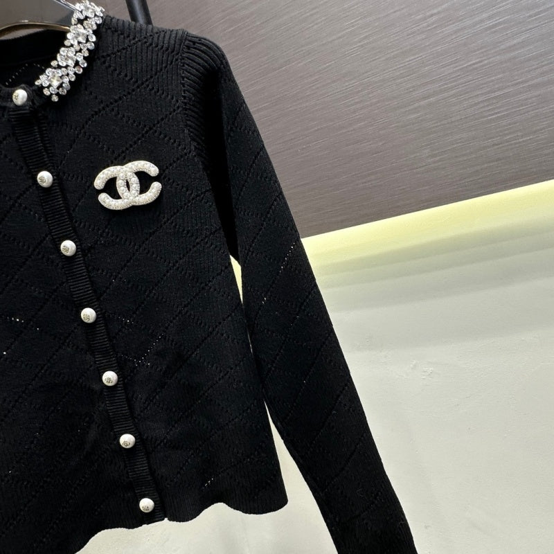 New Fashion Women's CC Beaded Knit Cardigan CQQ1326100806