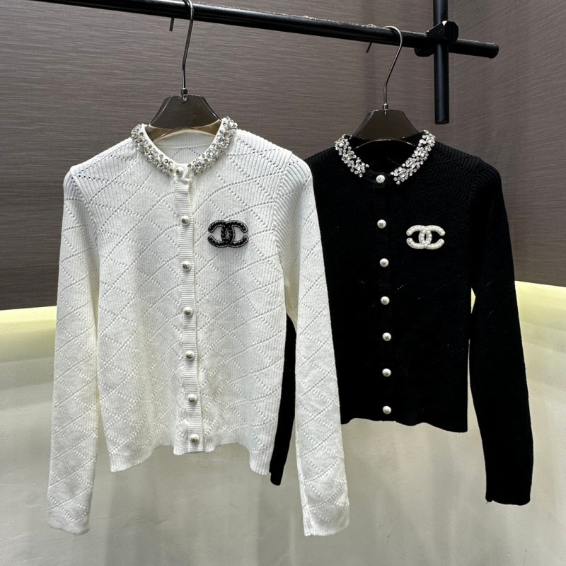 New Fashion Women's CC Beaded Knit Cardigan CQQ1326100807