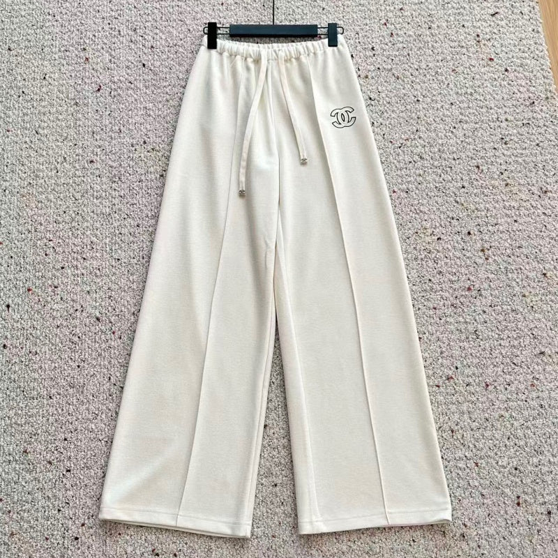 New Fashion Women's CC Drawstring Wide Leg Sweatpants CQQ1326100810