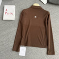 New Fashion Women's CC Mock Neck Fitted Base Top DM1326100812