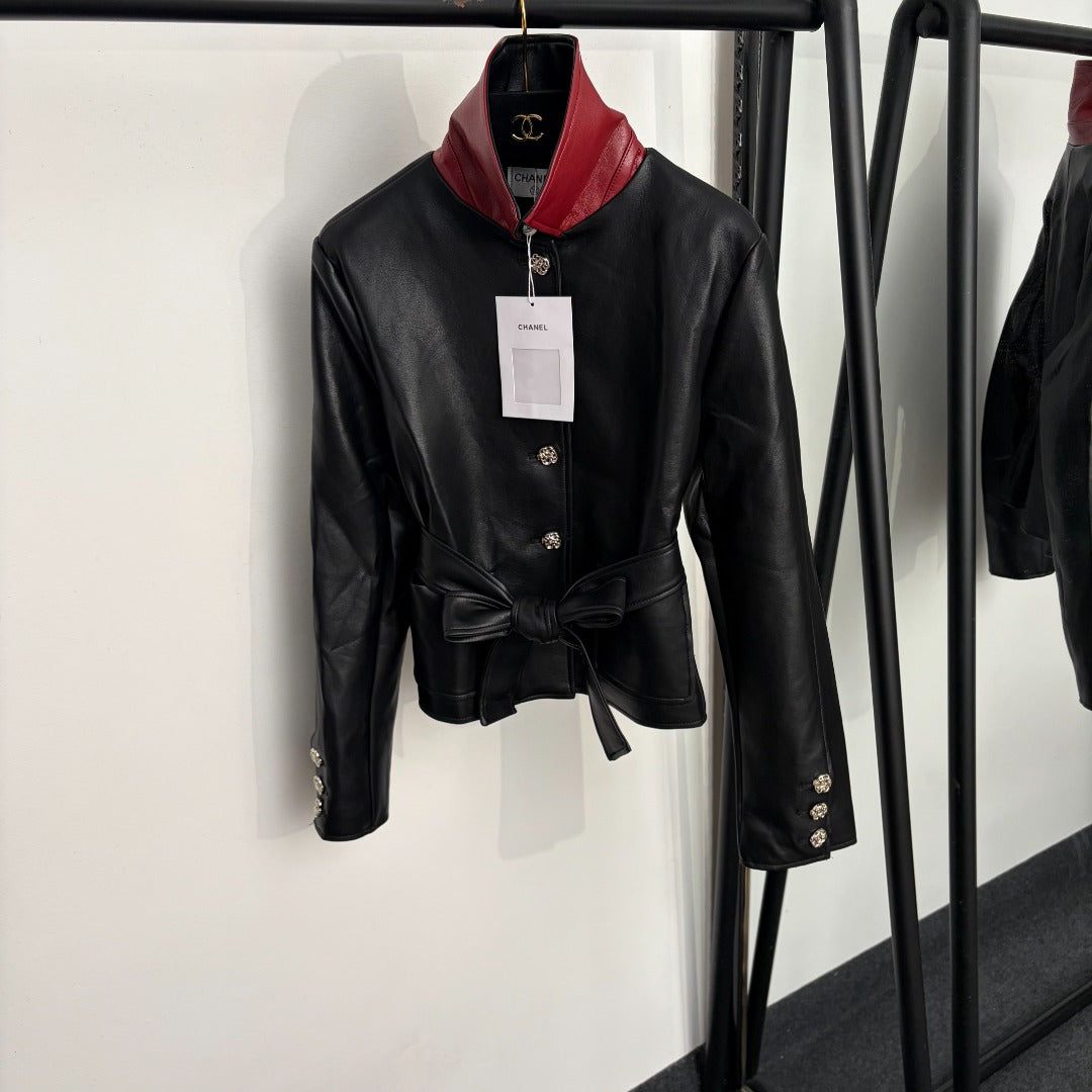 New Fashion Women's CC Leather Jacket DM1326100815