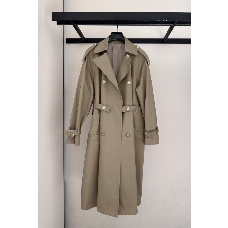 New Fashion Women's CC Long Double Breasted Trench Coat DM1326100821