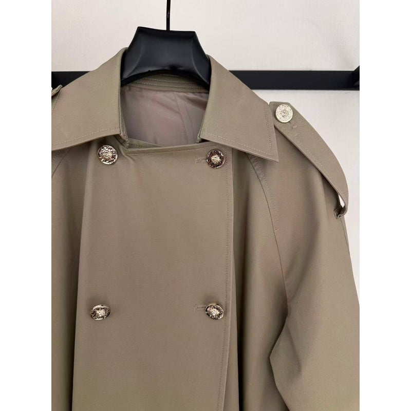 New Fashion Women's CC Long Double Breasted Trench Coat DM1326100821