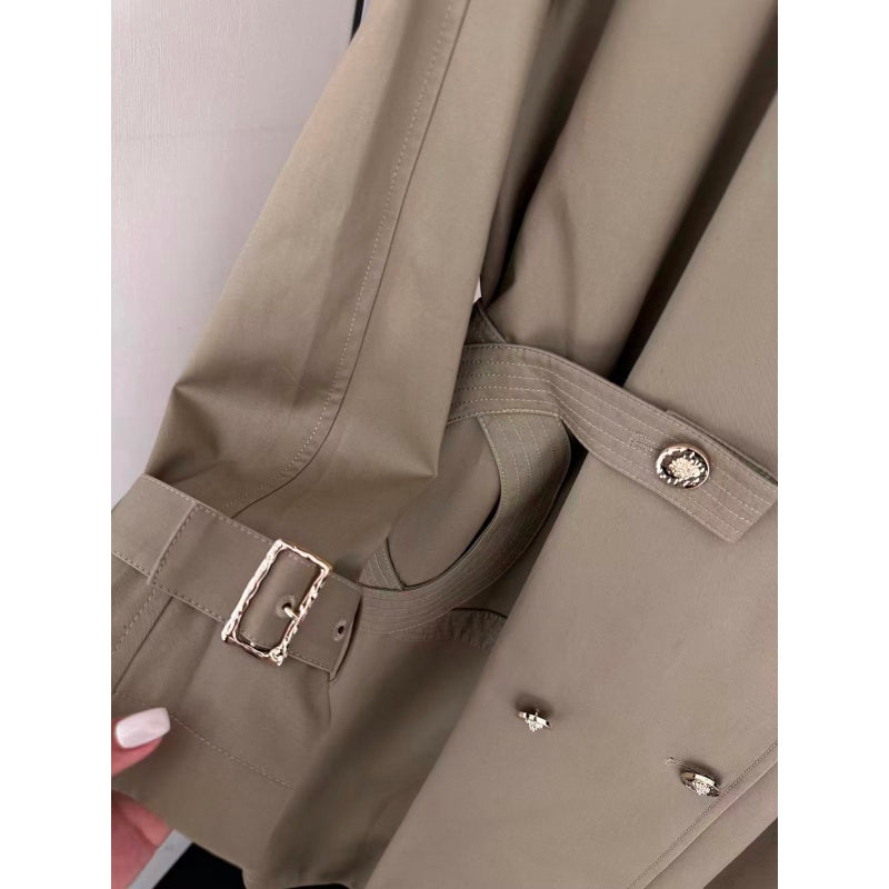 New Fashion Women's CC Long Double Breasted Trench Coat DM1326100821