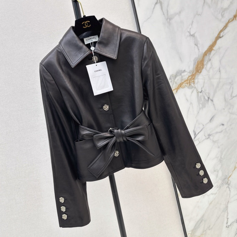 New Fashion Women's CC Leather Jacket DM1326100825
