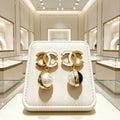 New Fashion Women's CC Pearl Drop Earrings ZS1326101001