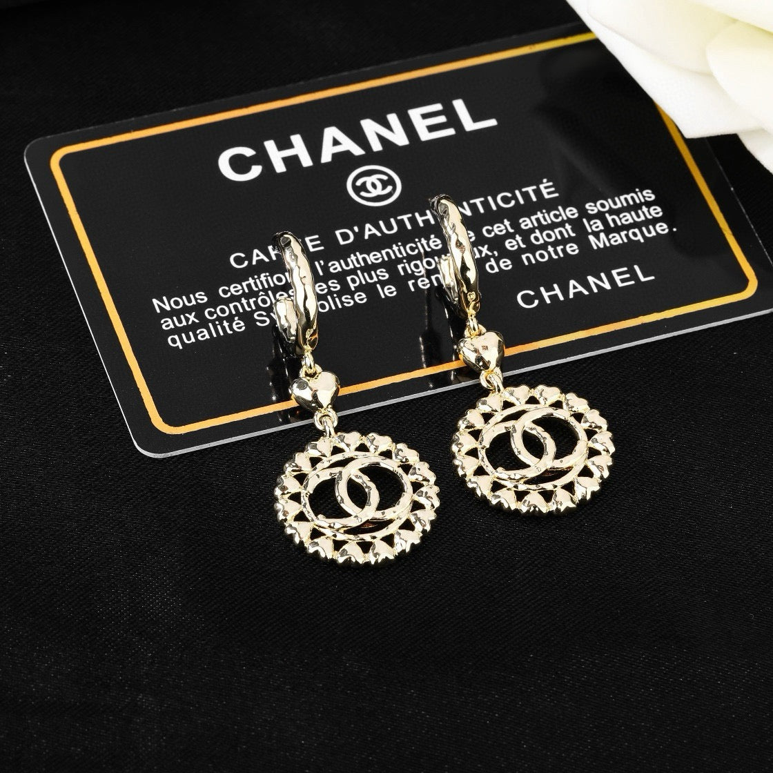 New Fashion Women's CC Hollow Drop Earrings ZS1326101007