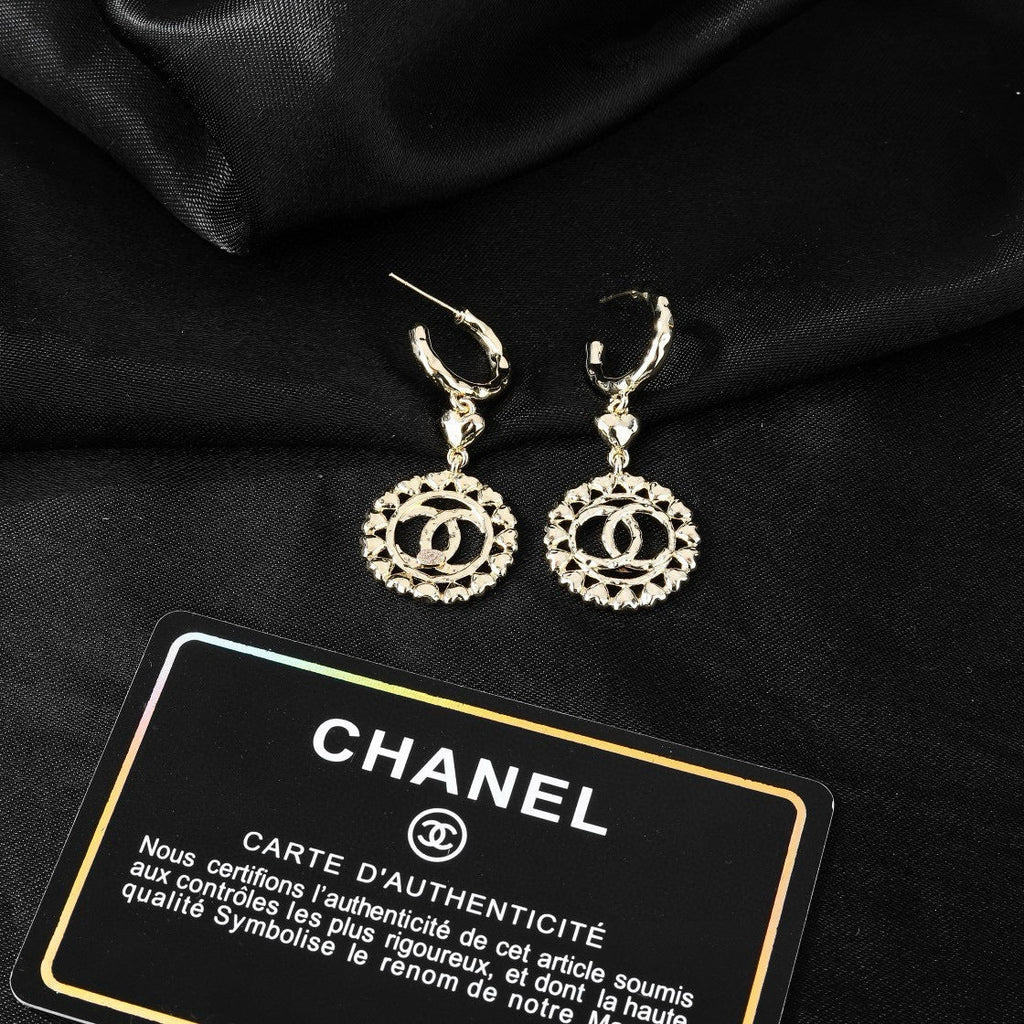 New Fashion Women's CC Hollow Drop Earrings ZS1326101007
