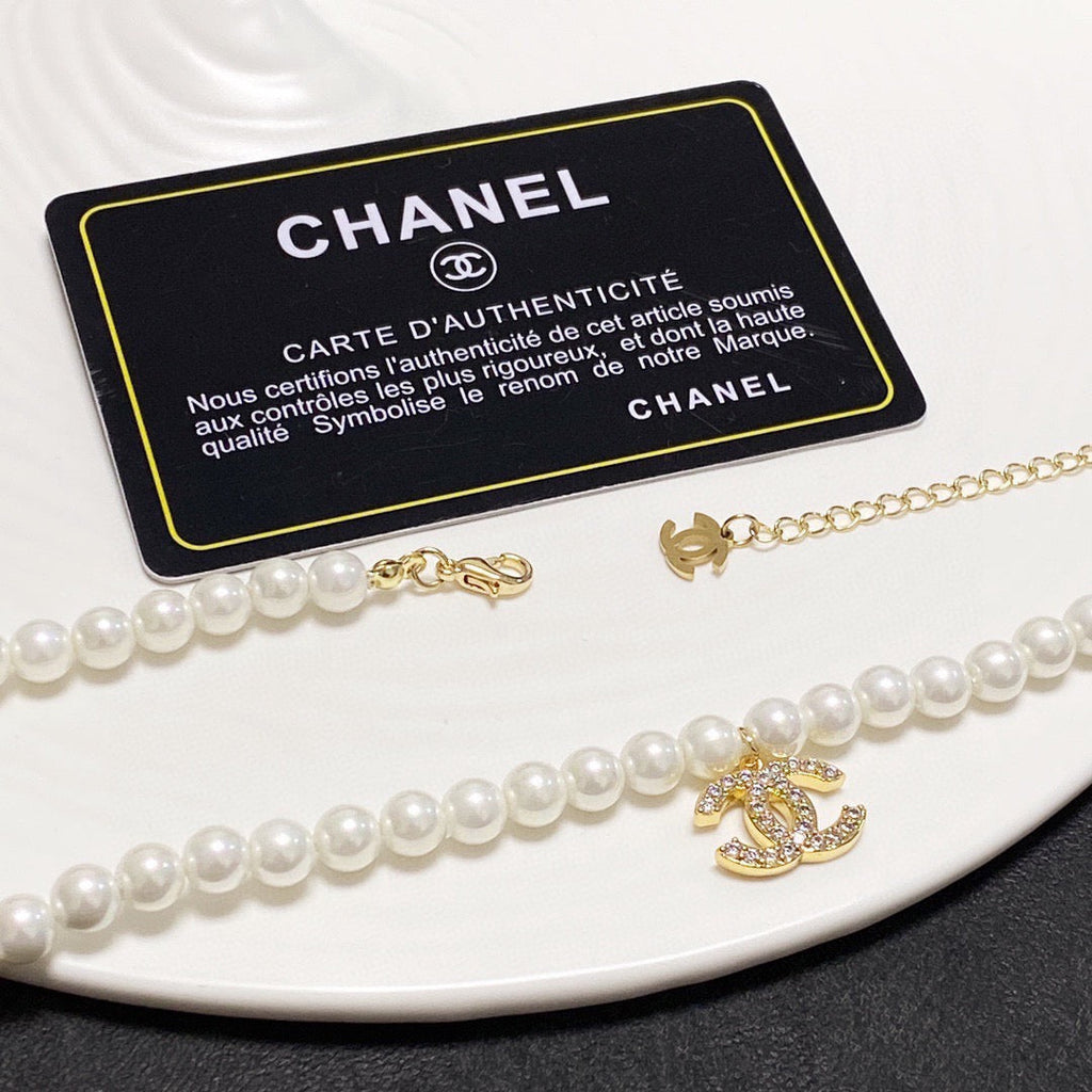 New Fashion Women's CC Pearl Necklace ZS1326101012