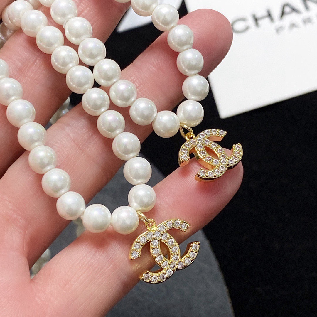 New Fashion Women's CC Pearl Necklace ZS1326101012