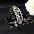 New Fashion Women's Letter Pearl & Rhinestone Bangle ZS1326101014
