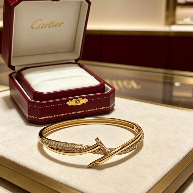 New Fashion Women's Cross Paved Nail Bangle ZS1326101018