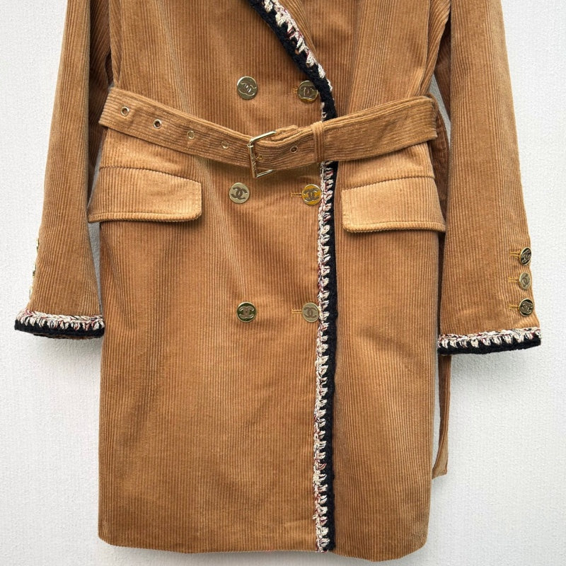 New Fashion Women's CC Corduroy Trench Coat DM1326101024