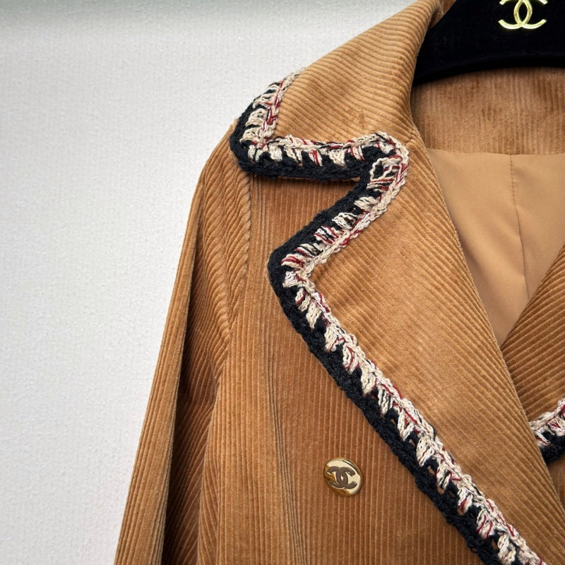 New Fashion Women's CC Corduroy Trench Coat DM1326101024