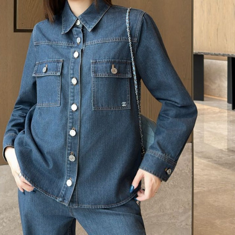 New Fashion Women's CC Denim Jacket DM1326101030