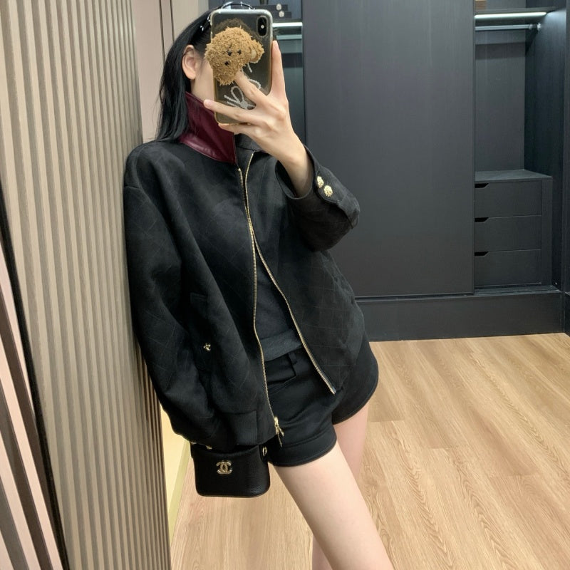 New Fashion Women's CC Suede Jacket DM1326101034