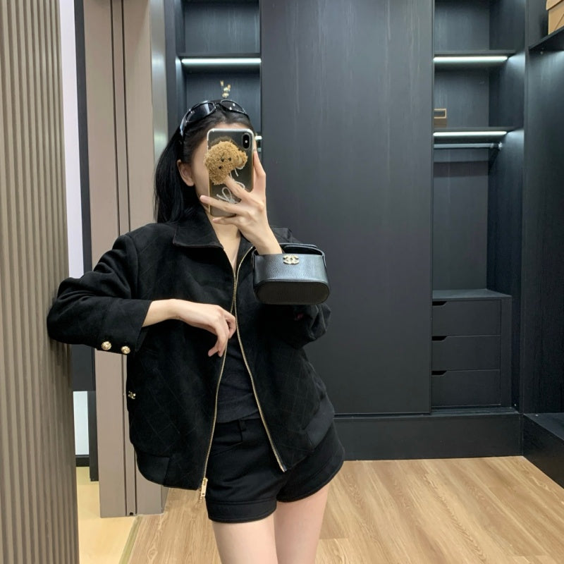 New Fashion Women's CC Suede Jacket DM1326101034