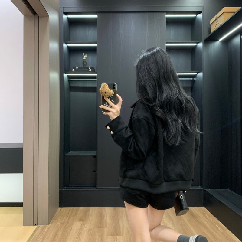 New Fashion Women's CC Suede Jacket DM1326101034