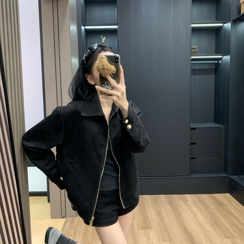 New Fashion Women's CC Suede Jacket DM1326101034