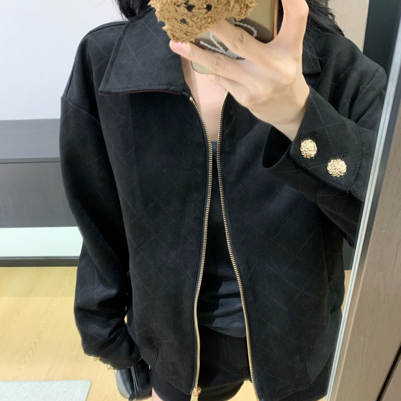 New Fashion Women's CC Suede Jacket DM1326101034