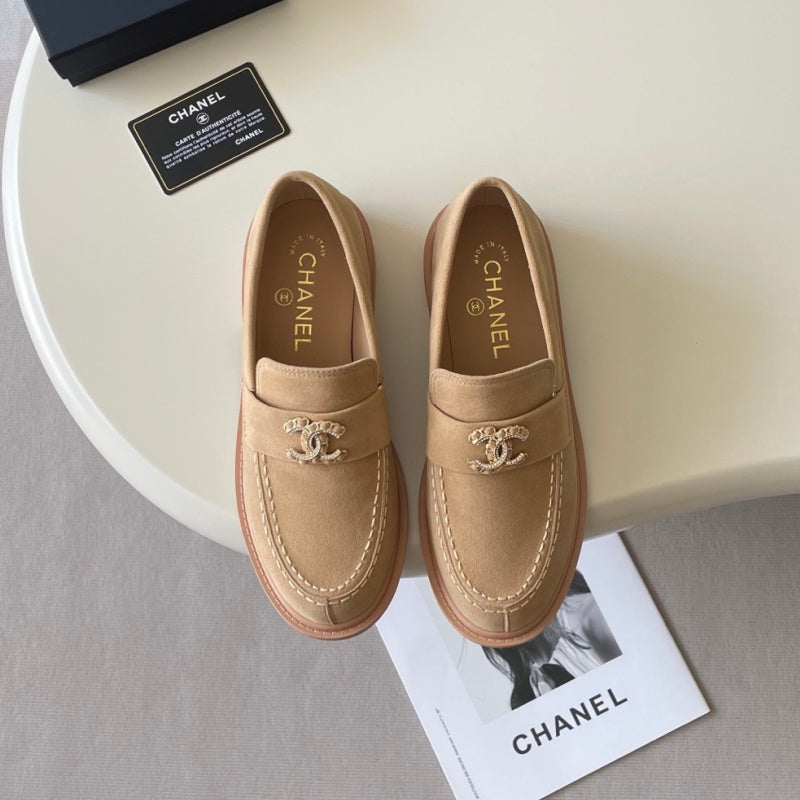 New Fashion Women's CC Logo Buckle Loafers PF1326101215