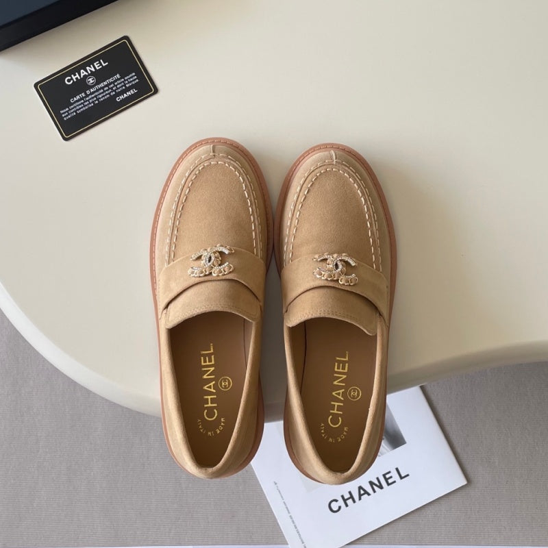 New Fashion Women's CC Logo Buckle Loafers PF1326101215