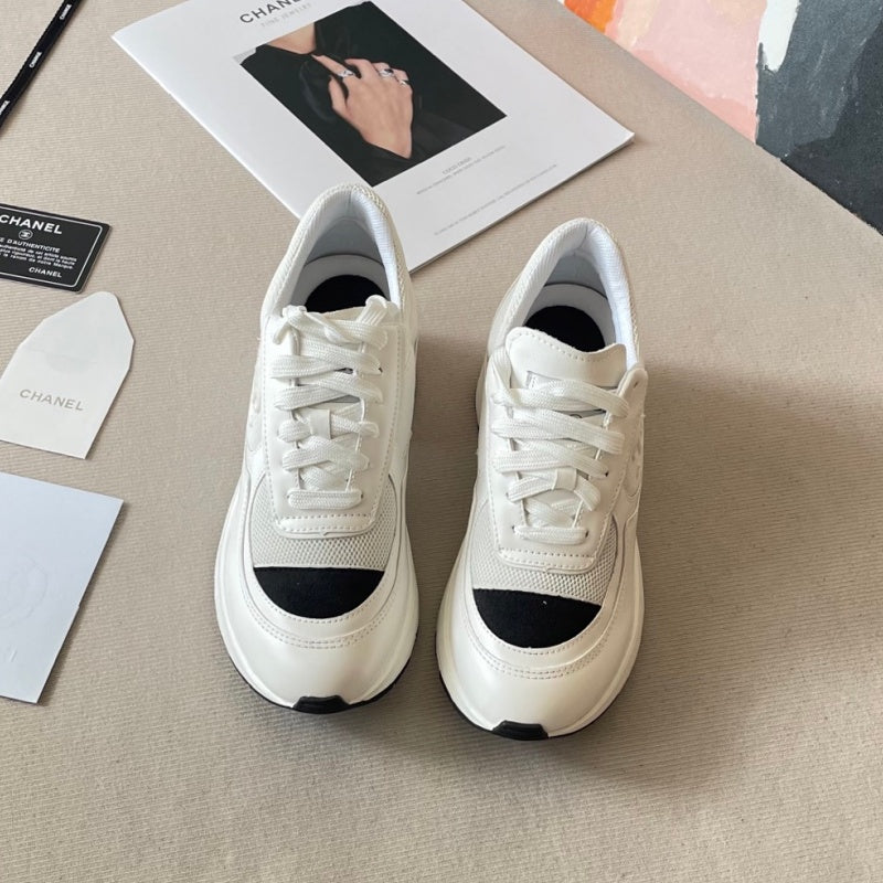 New Fashion Women's Block Heel Color Block Sneakers PF1326101220