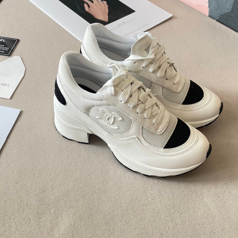 New Fashion Women's Block Heel Color Block Sneakers PF1326101220