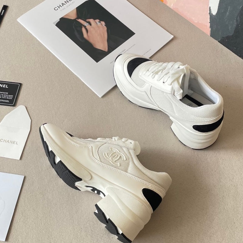 New Fashion Women's Block Heel Color Block Sneakers PF1326101220