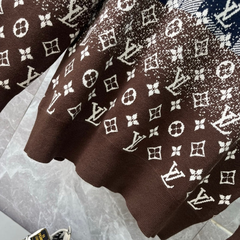 New Release Men's Plaid Monogram Crew Neck Sweater SJ1326101306