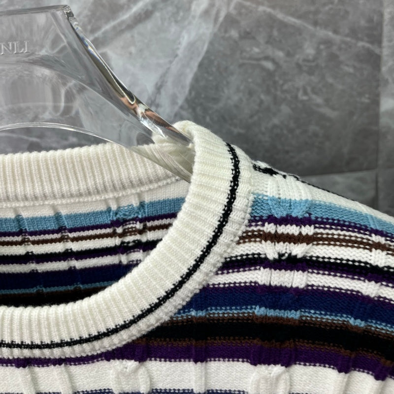 New Release Men's Striped Crew Neck Sweater SJ1326101308