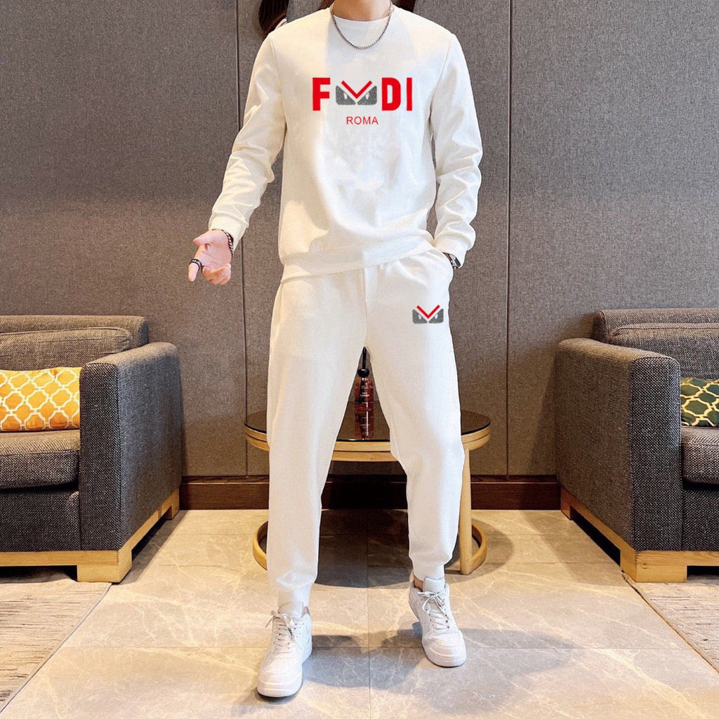 New Fashion Plus Size Men's Letter Sweatshirt Set SJ1326101405