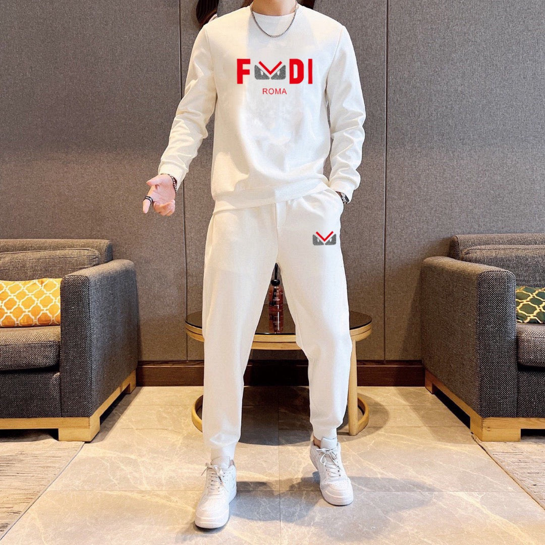New Fashion Plus Size Men's Letter Sweatshirt Set SJ1326101405