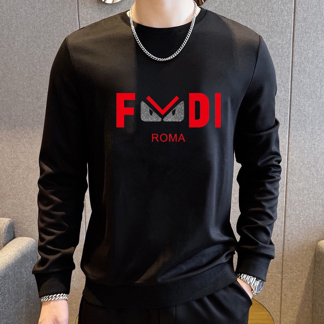 New Fashion Plus Size Men's Letter Sweatshirt Set SJ1326101405