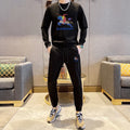 New Fashion Plus Size Men's Letter Sweatshirt Set SJ1326101406