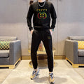 New Fashion Plus Size Men's Letter Sweatshirt Set SJ1326101408