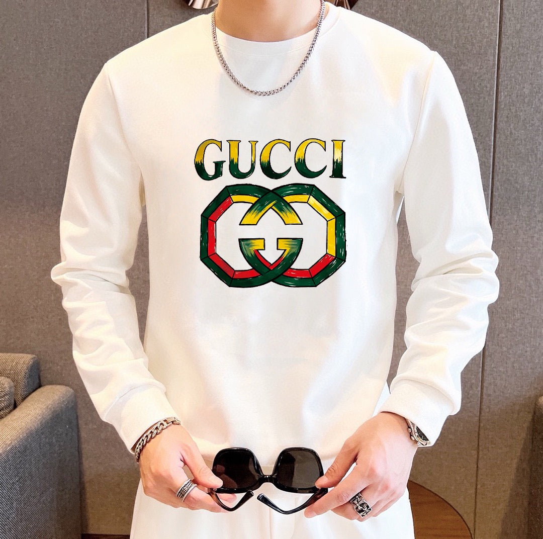 New Fashion Plus Size Men's Letter Sweatshirt Set SJ1326101408