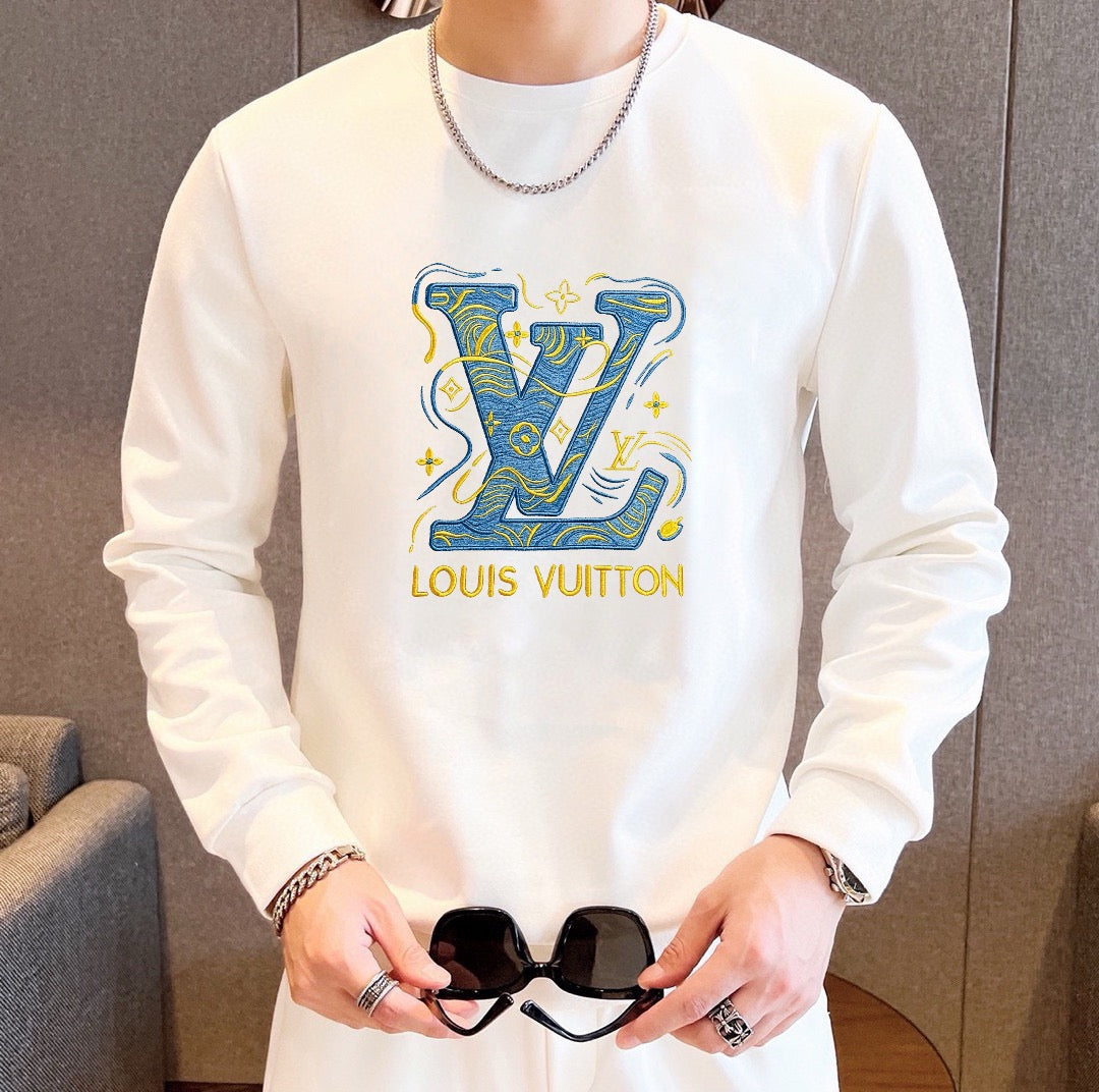 New Fashion Plus Size Men's Letter Sweatshirt Set SJ1326101409