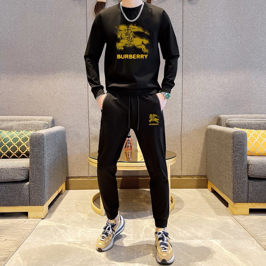 New Fashion Plus Size Men's Letter Sweatshirt Set SJ1326101410
