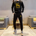 New Fashion Plus Size Men's Letter Sweatshirt Set SJ1326101410