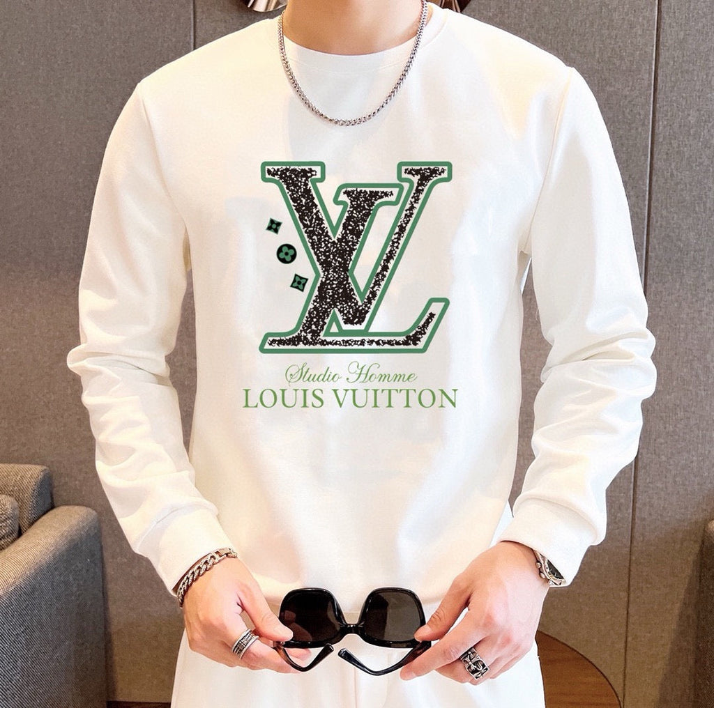 New Fashion Plus Size Men's Letter Sweatshirt Set SJ1326101411