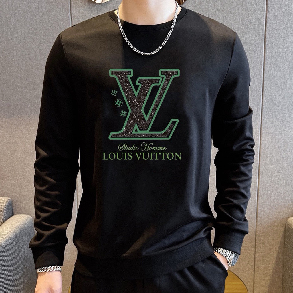 New Fashion Plus Size Men's Letter Sweatshirt Set SJ1326101411