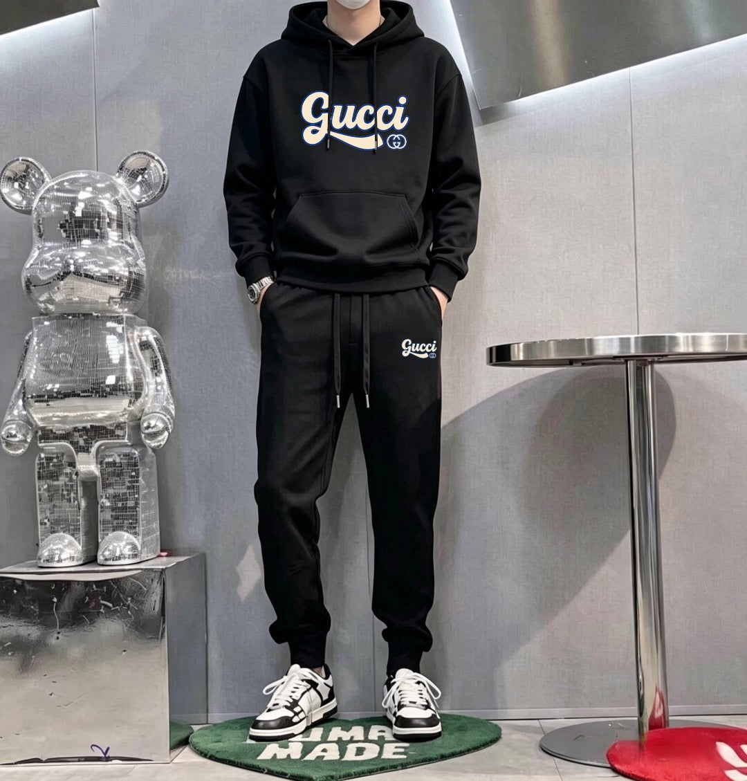 New Fashion Plus Size Men's Letter Sweatshirt Set SJ1326101412