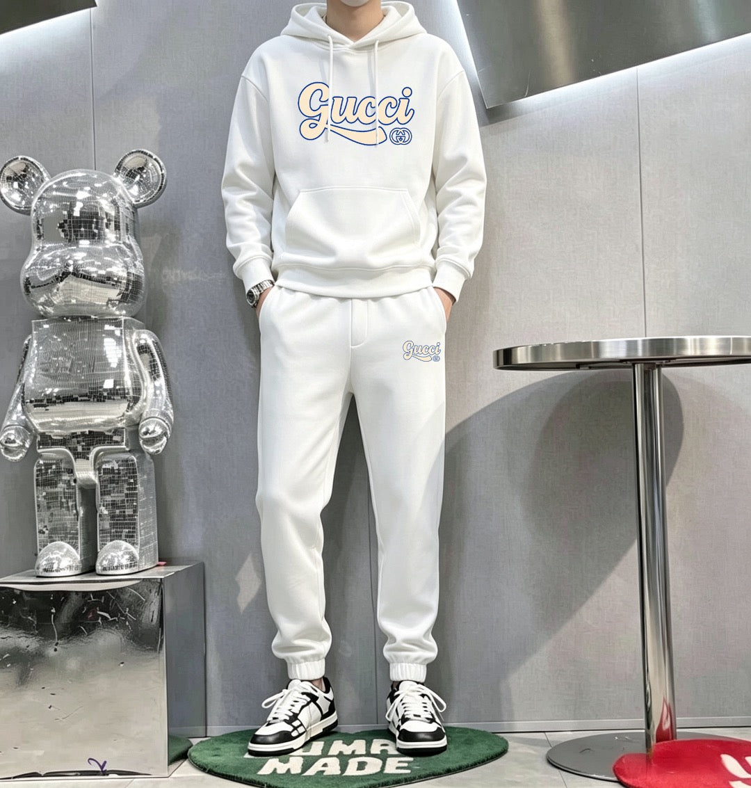 New Fashion Plus Size Men's Letter Sweatshirt Set SJ1326101412