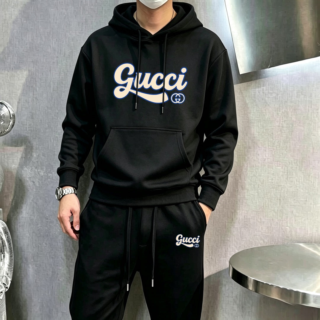 New Fashion Plus Size Men's Letter Sweatshirt Set SJ1326101412
