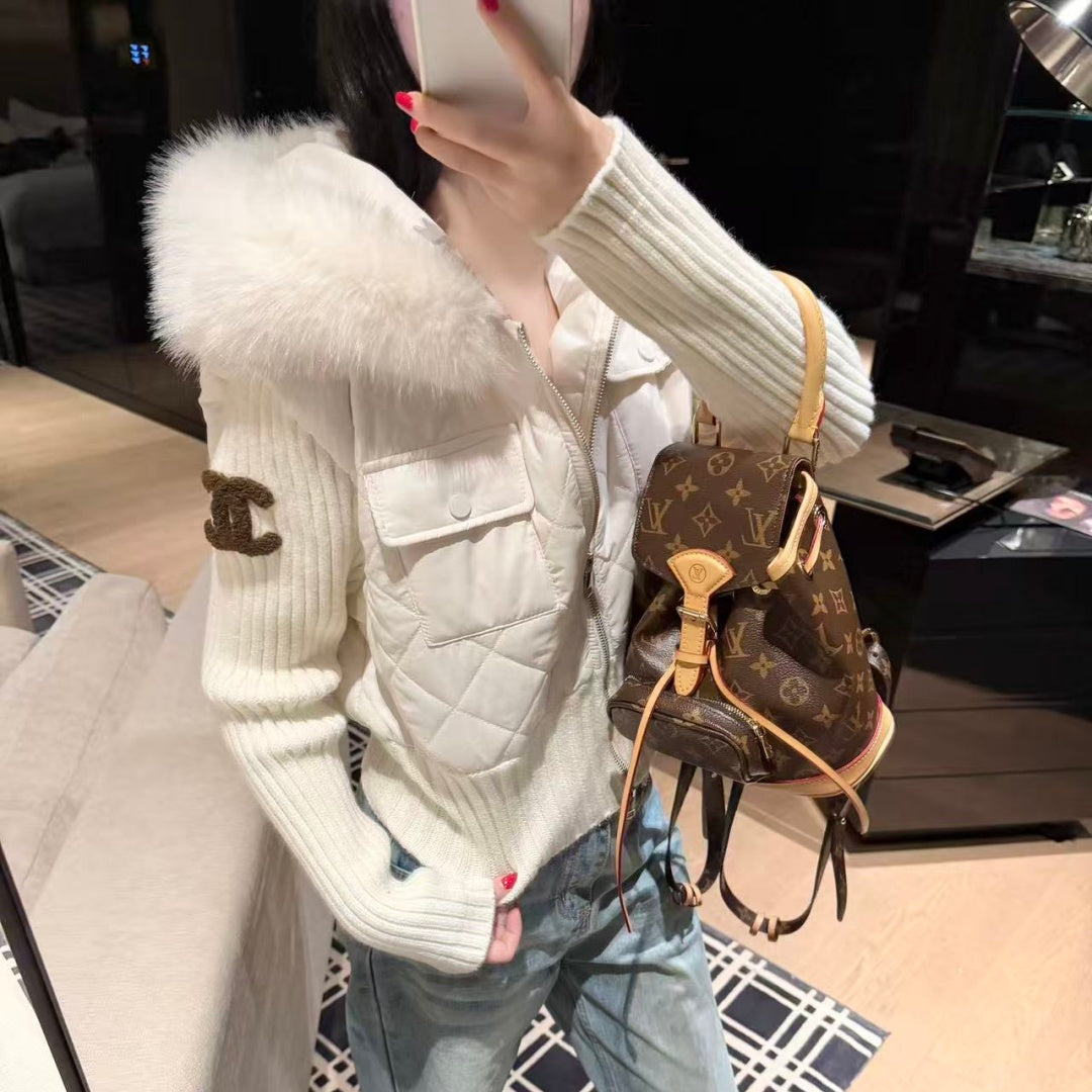 New Fashion Women's CC Faux Fur Collar DM1326101504