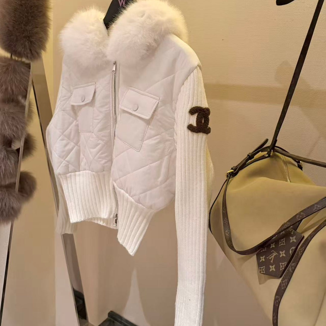 New Fashion Women's CC Faux Fur Collar DM1326101504