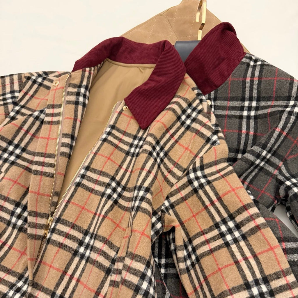 New Fashion Women's Plaid Jacket & Skirt Set DM1326101506