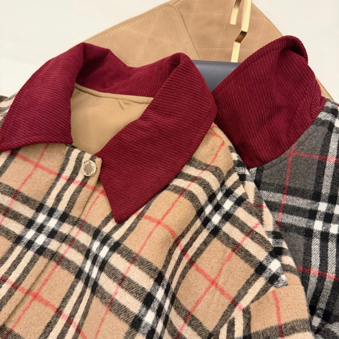 New Fashion Women's Plaid Jacket & Skirt Set DM1326101506