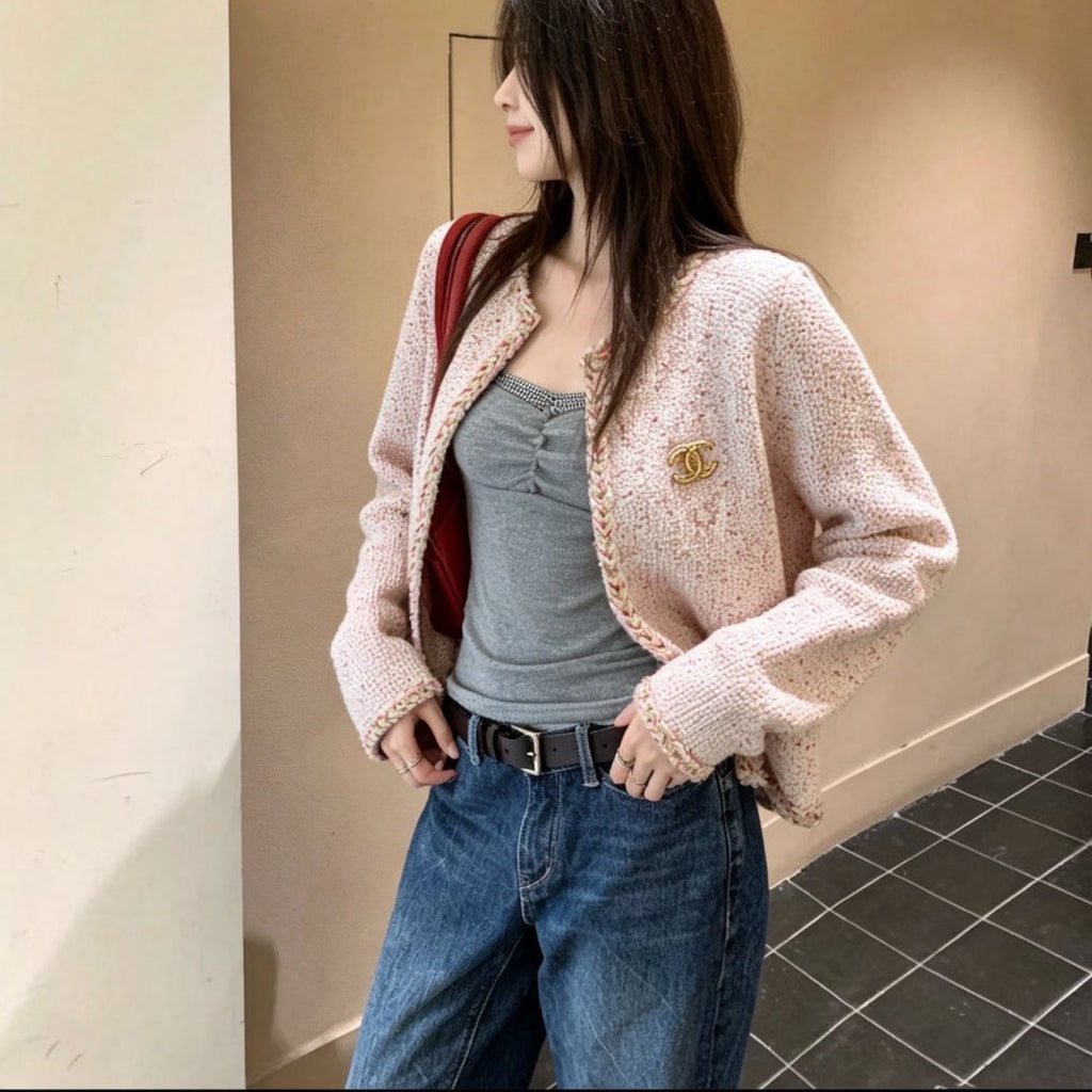 New Fashion Women's CC Knit Jacket DM1326101507